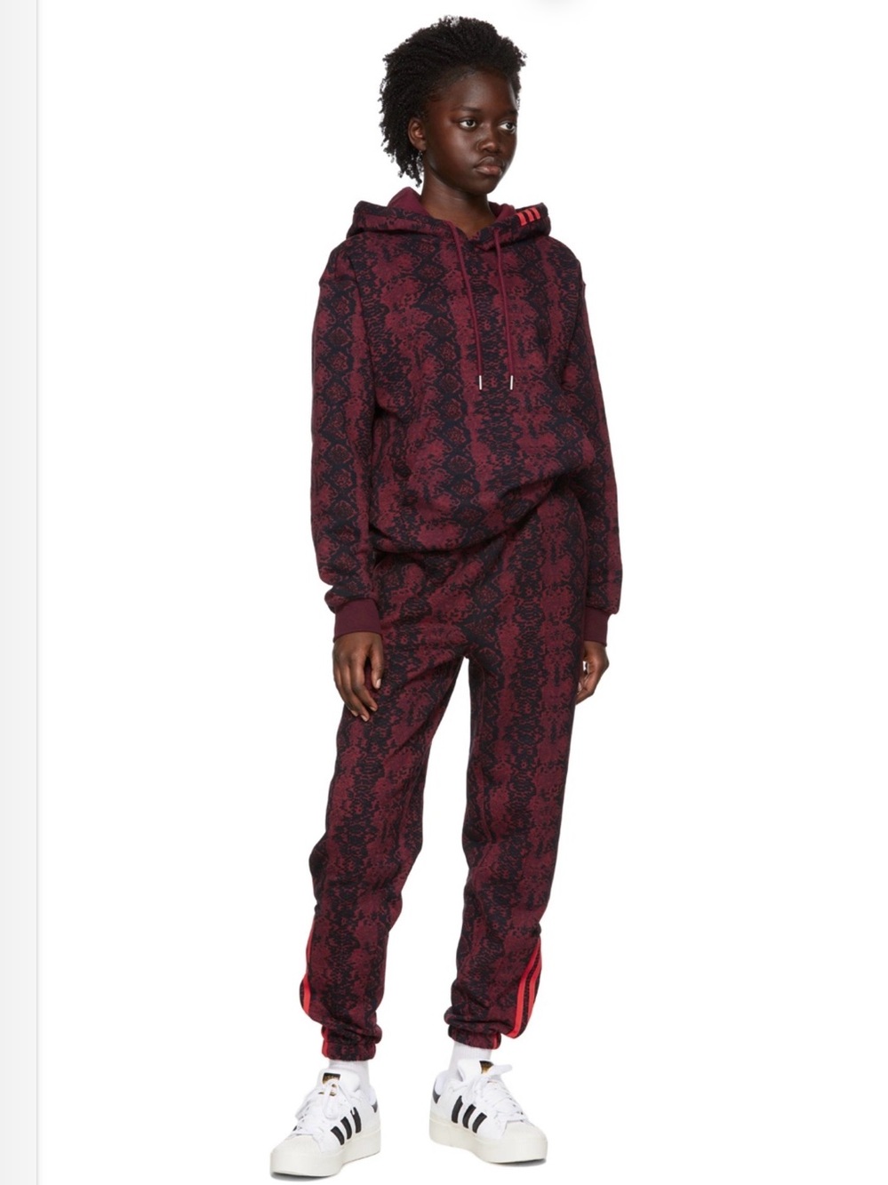 Adidas x IVY PARK Burgundy Cotton Lounge Pants, Size L